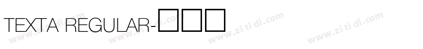 TEXTA REGULAR字体转换